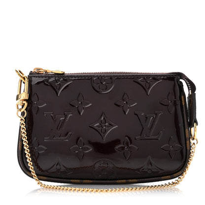 Louis Vuitton Vernis Monogram Mini Pochette Accessories Amarante 1 of 10