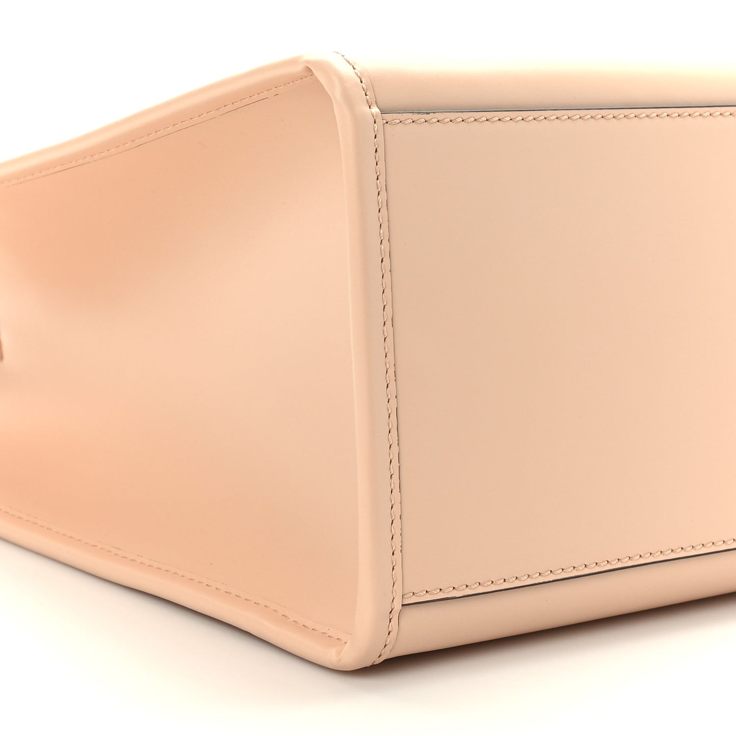 Vitello King Plexiglass Logo Embossed Medium Fendi Sunshine Shopper Tote Light Rose