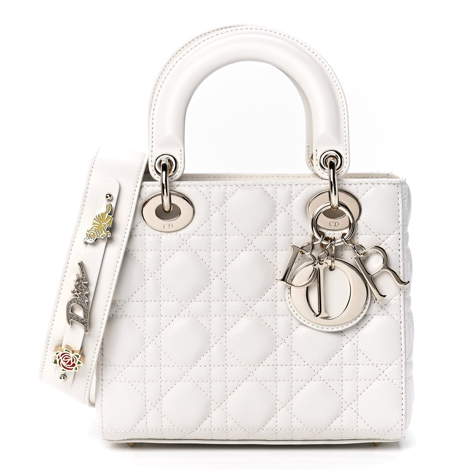 Christian Dior Lambskin Cannage Small My ABCDior Lady Dior White 1 of 11