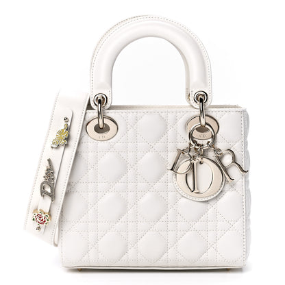 Christian Dior Lambskin Cannage Small My ABCDior Lady Dior White 1 of 11