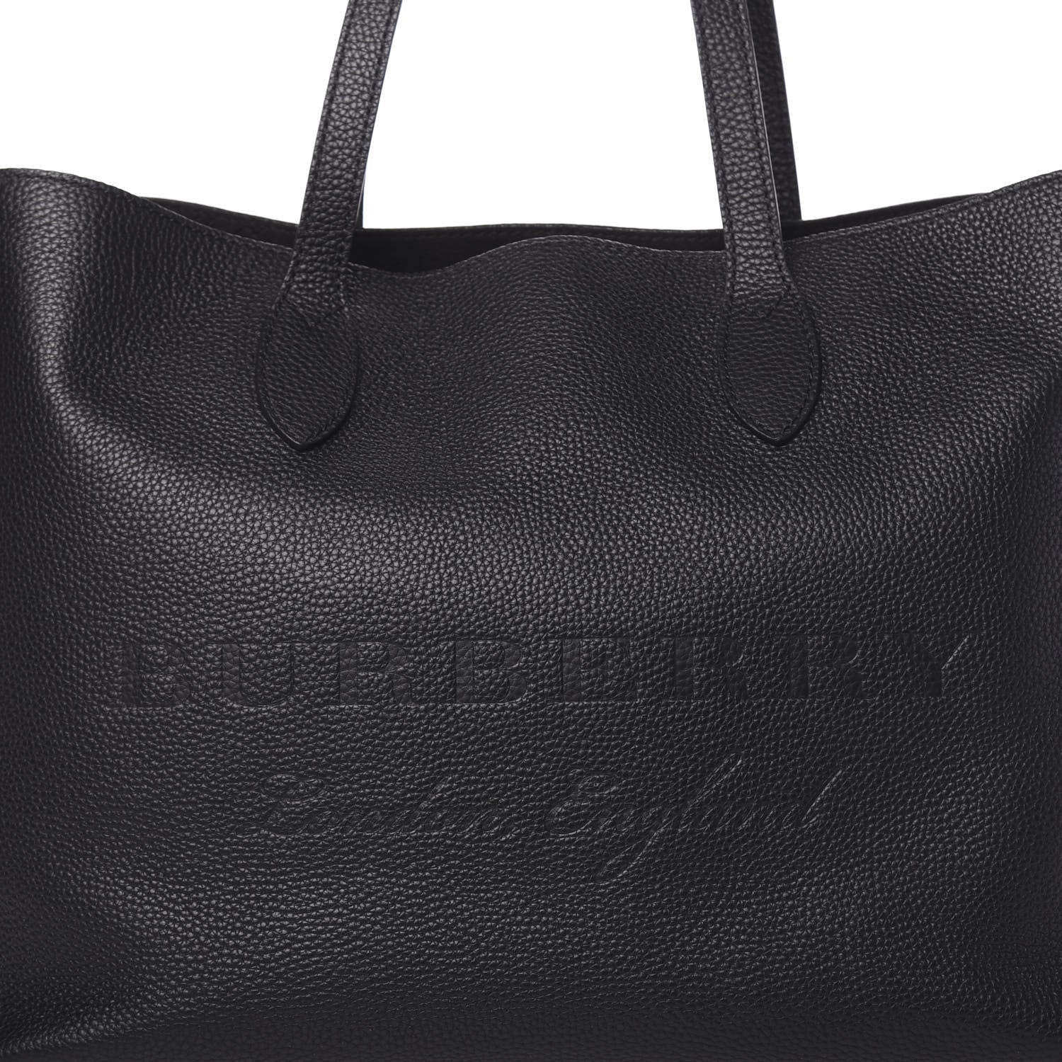 Burberry Grainy Calfskin Remington Tote Black 7 of 9