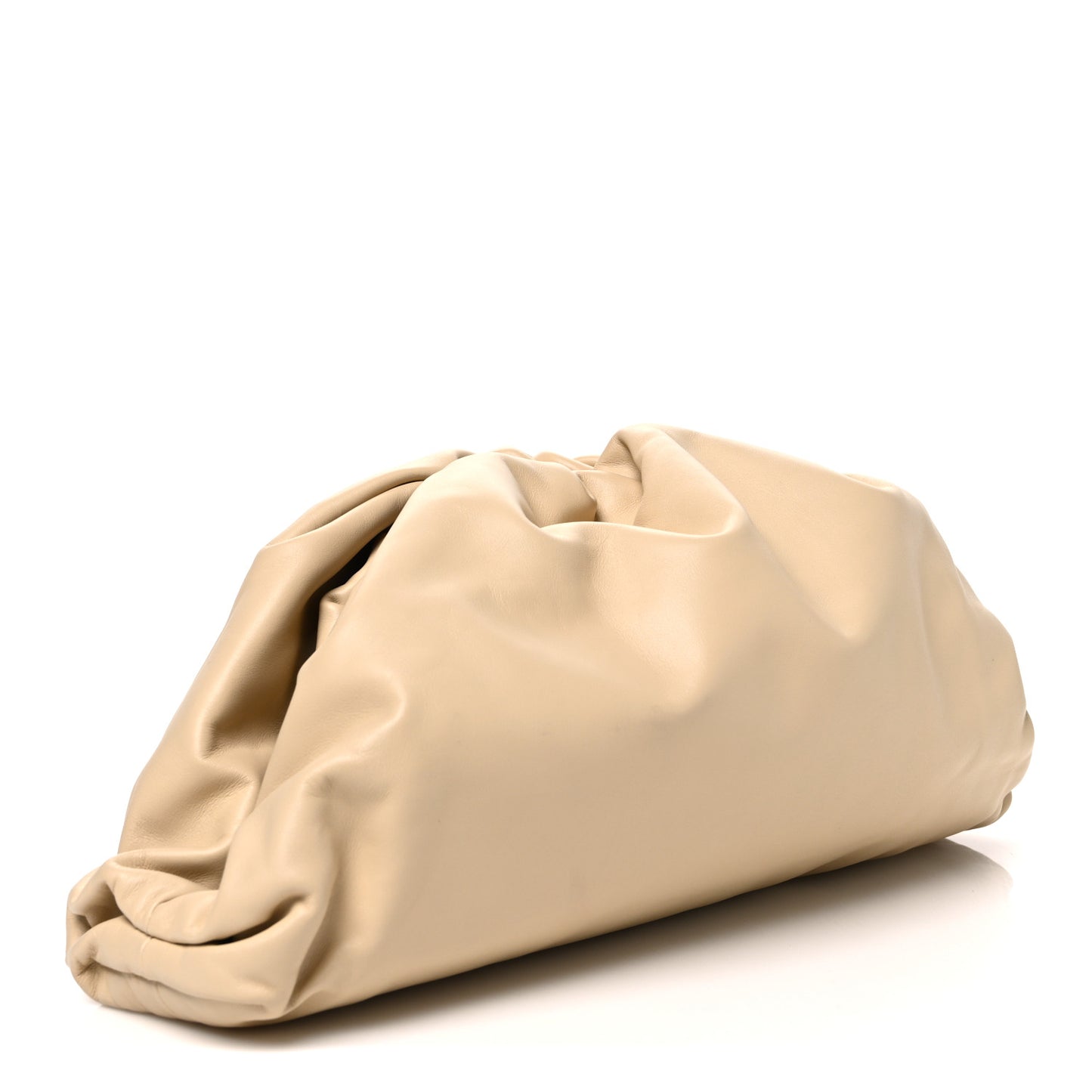 Smooth Butter Calf The Pouch Oversized Clutch Tapioca