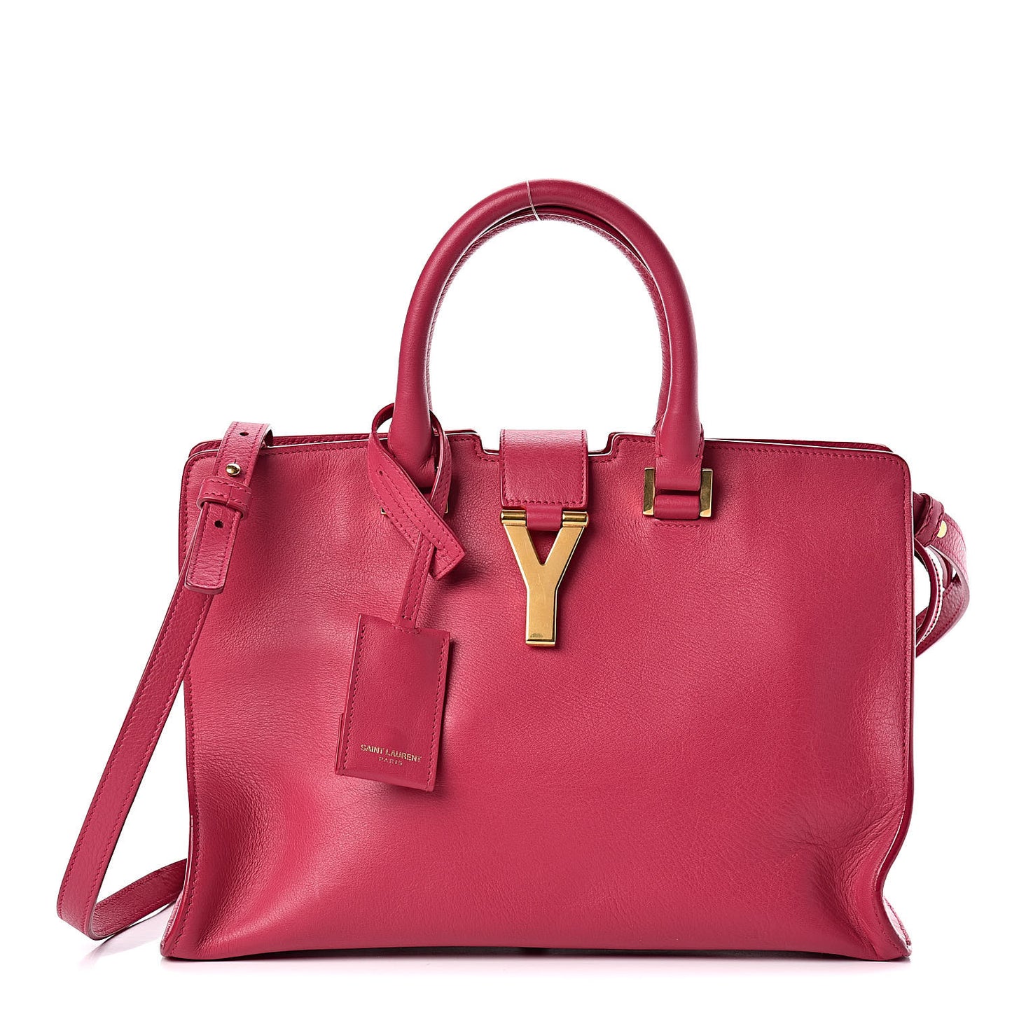 Calfskin Small Classic Y Cabas Fuchsia