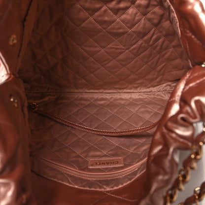 Chanel Metallic Calfskin Quilted Chanel 22 Copper 6 of 12