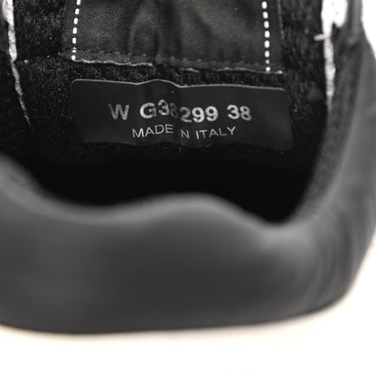 Chanel Mesh Suede Calfskin Grained Calfskin Womens CC Sneakers 38 White Black 8 of 8