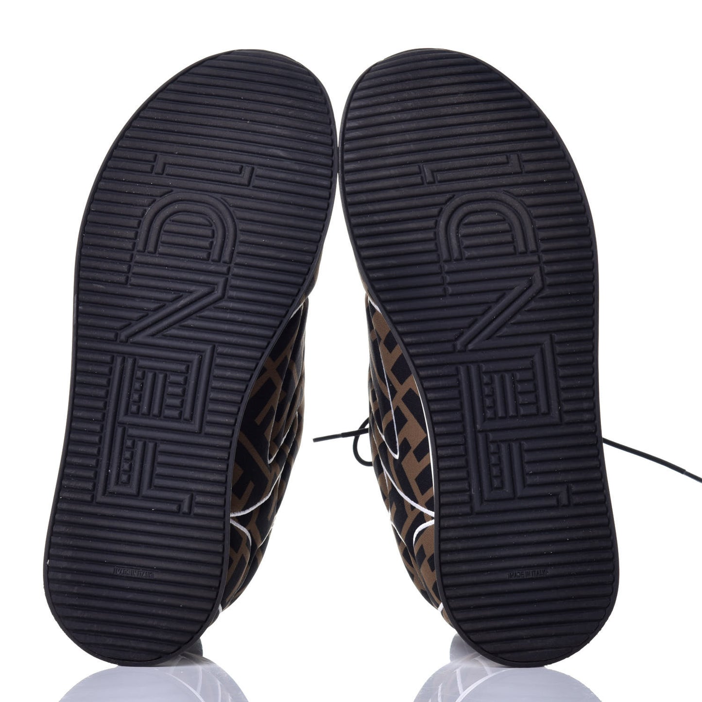 Stretch Fabric FFreedom Sneakers 35.5 Tobacco Black White