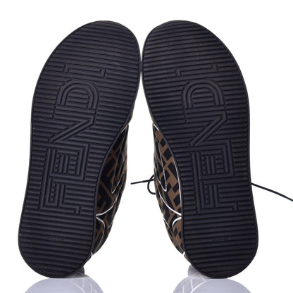 Fendi Stretch Fabric FFreedom Sneakers 35.5 Tobacco Black White 6 of 10