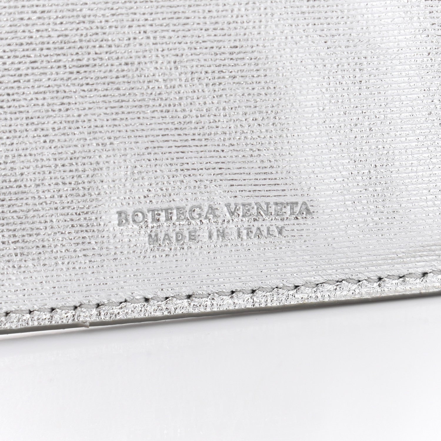 Bottega Veneta Metallic Grosgrain Intrecciato Continental Wallet Silver 6 of 8