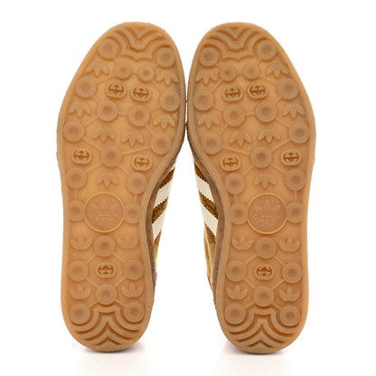 Gucci X ADIDAS Vintage GG Monogram Mens Gazelle Sneakers 6.5 Mid Natural Nut Off White 6 of 10