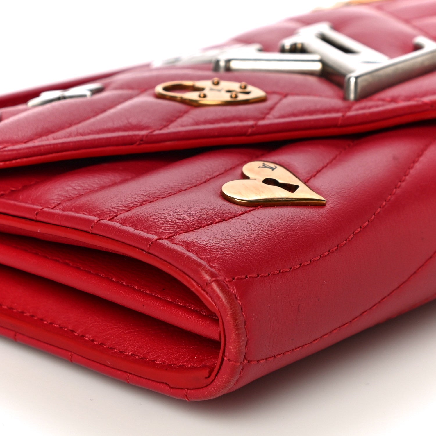 Louis Vuitton Calfskin Love Lock New Wave Long Wallet Red 8 of 15