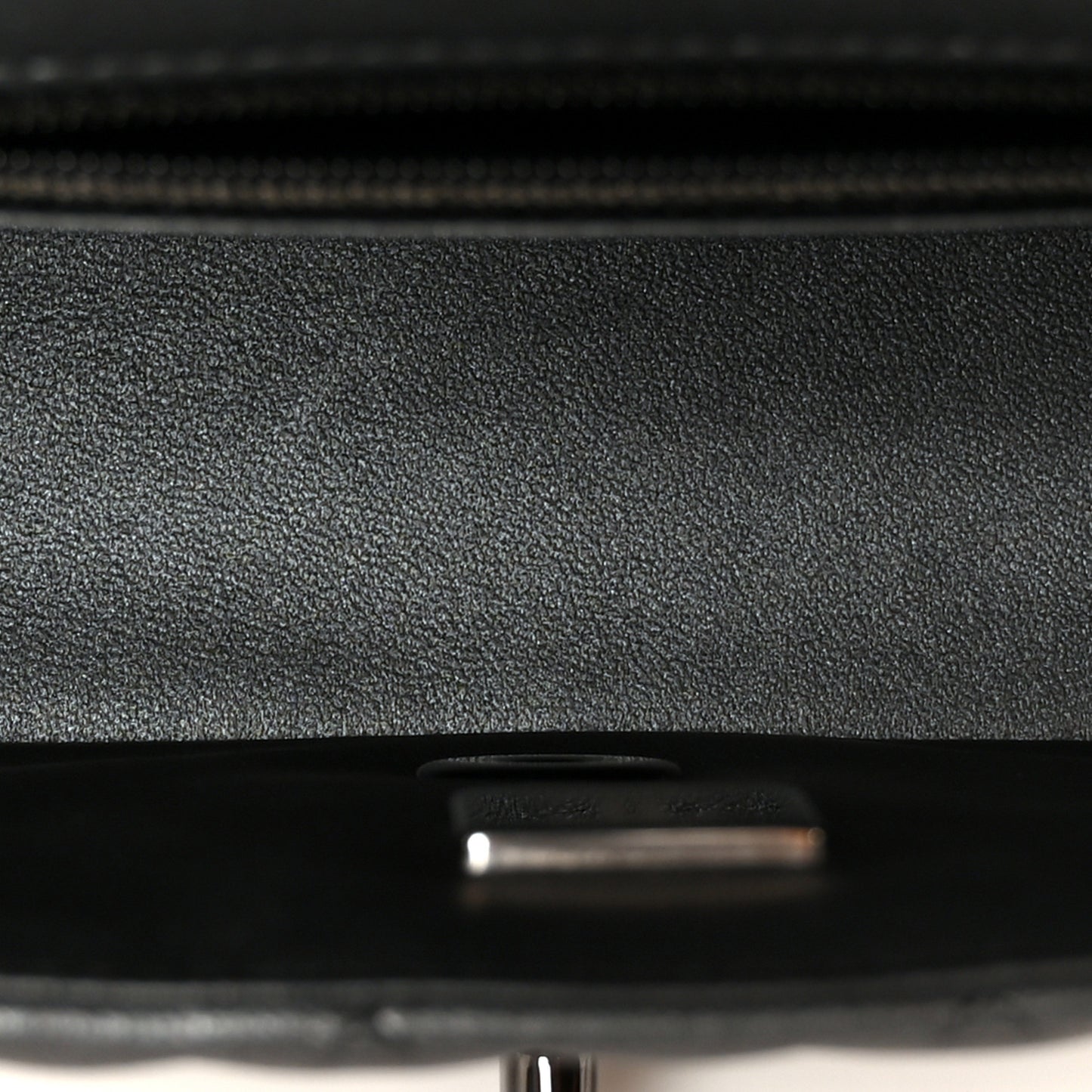 Pearly Lambskin Quilted Mini Rectangular Flap So Black