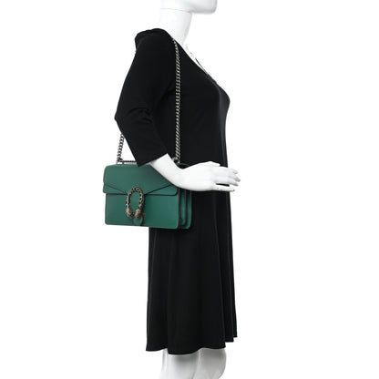 Gucci Pebbled Calfskin Small Dionysus Shoulder Bag Emerald 2 of 13