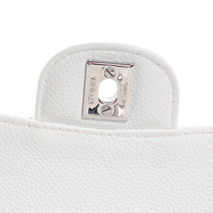 Chanel Caviar Quilted Medium Double Flap White 7 of 10