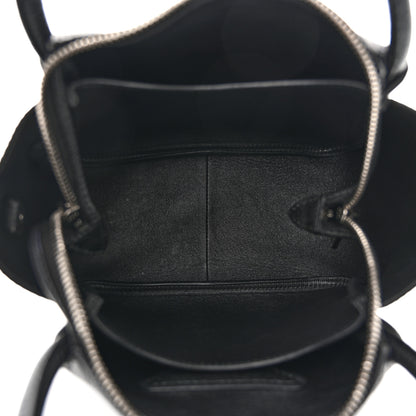 Prada Vitello Daino Soft Mini Zippered Top Handle Bag Black 5 of 9