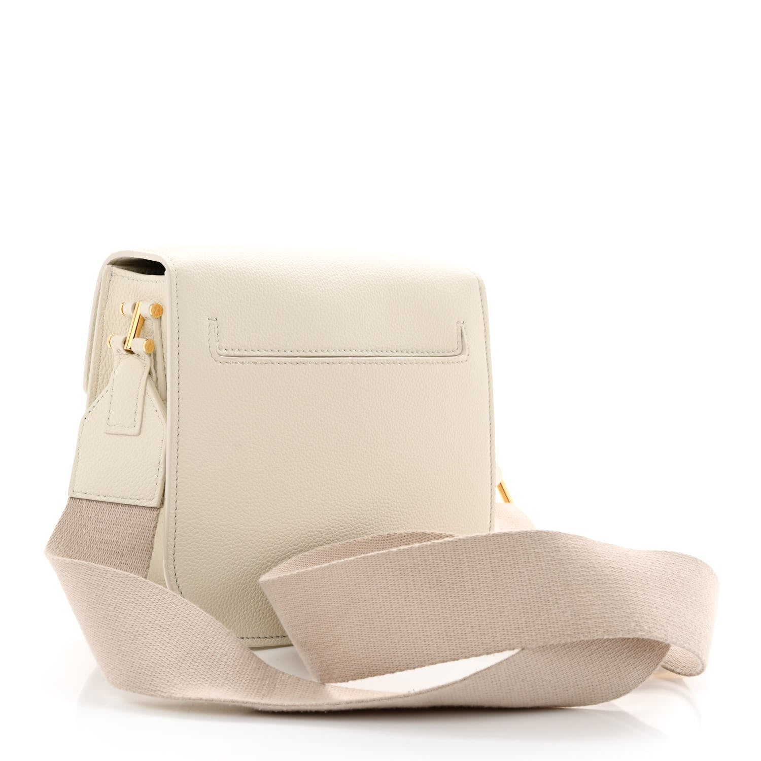 Tom Ford Grained Calfskin T Clasp Tara Crossbody Bag White 3 of 12