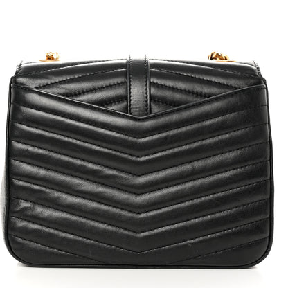 Saint Laurent Lambskin Matelasse Chevron Monogram Small Sulpice Bag Black 14 of 16
