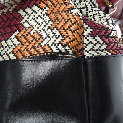 Burberry Prorsum Calfskin Raffia Check Tote 16 of 20