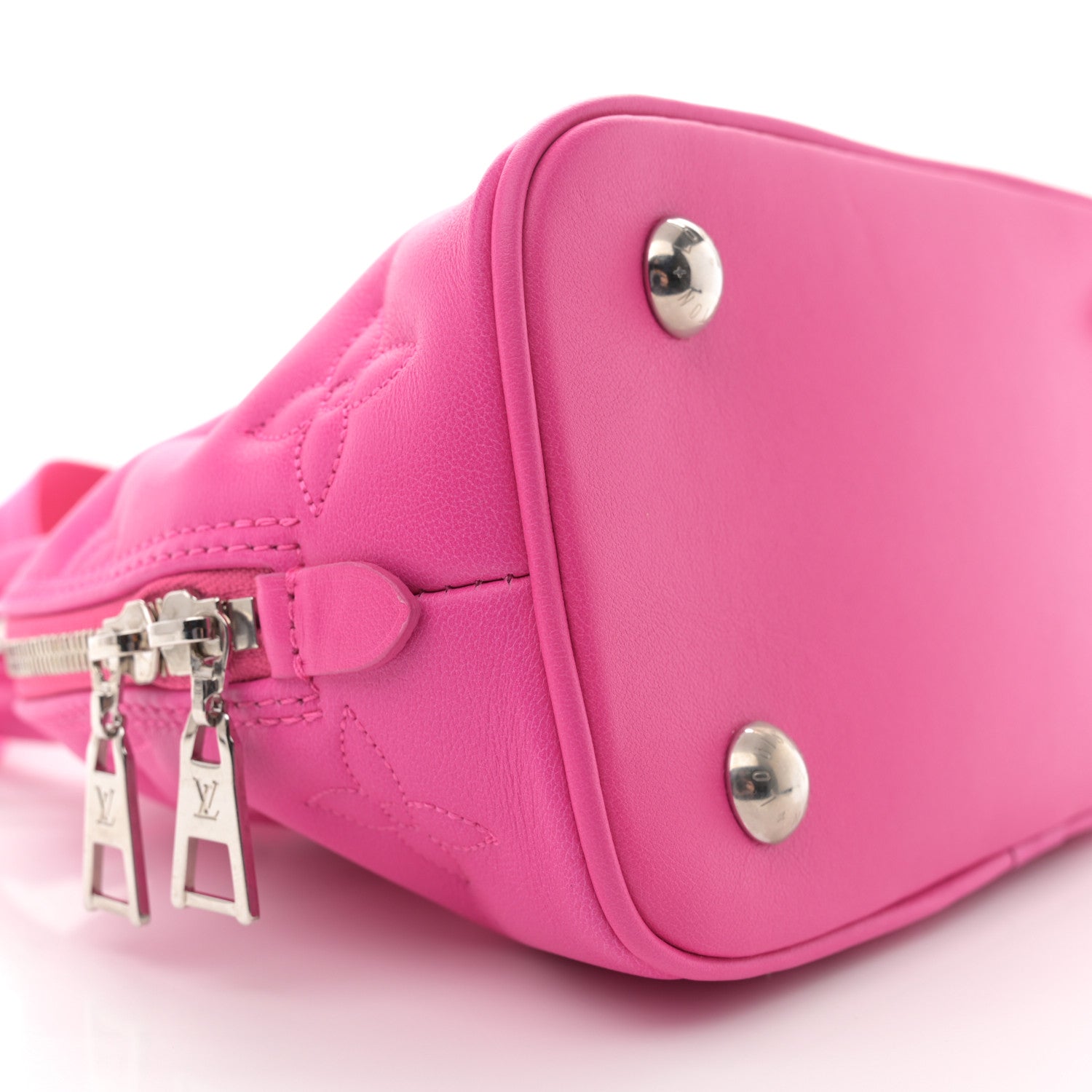 Louis Vuitton Calfskin Bubblegram Alma BB Rose Miami 8 of 11