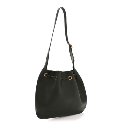 Saint Laurent Calfskin Medium Paris VII Flat Hobo New Vert Fonce 4 of 14