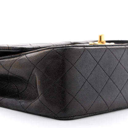 Chanel Lambskin Quilted Medium Double Flap Black 9 of 10