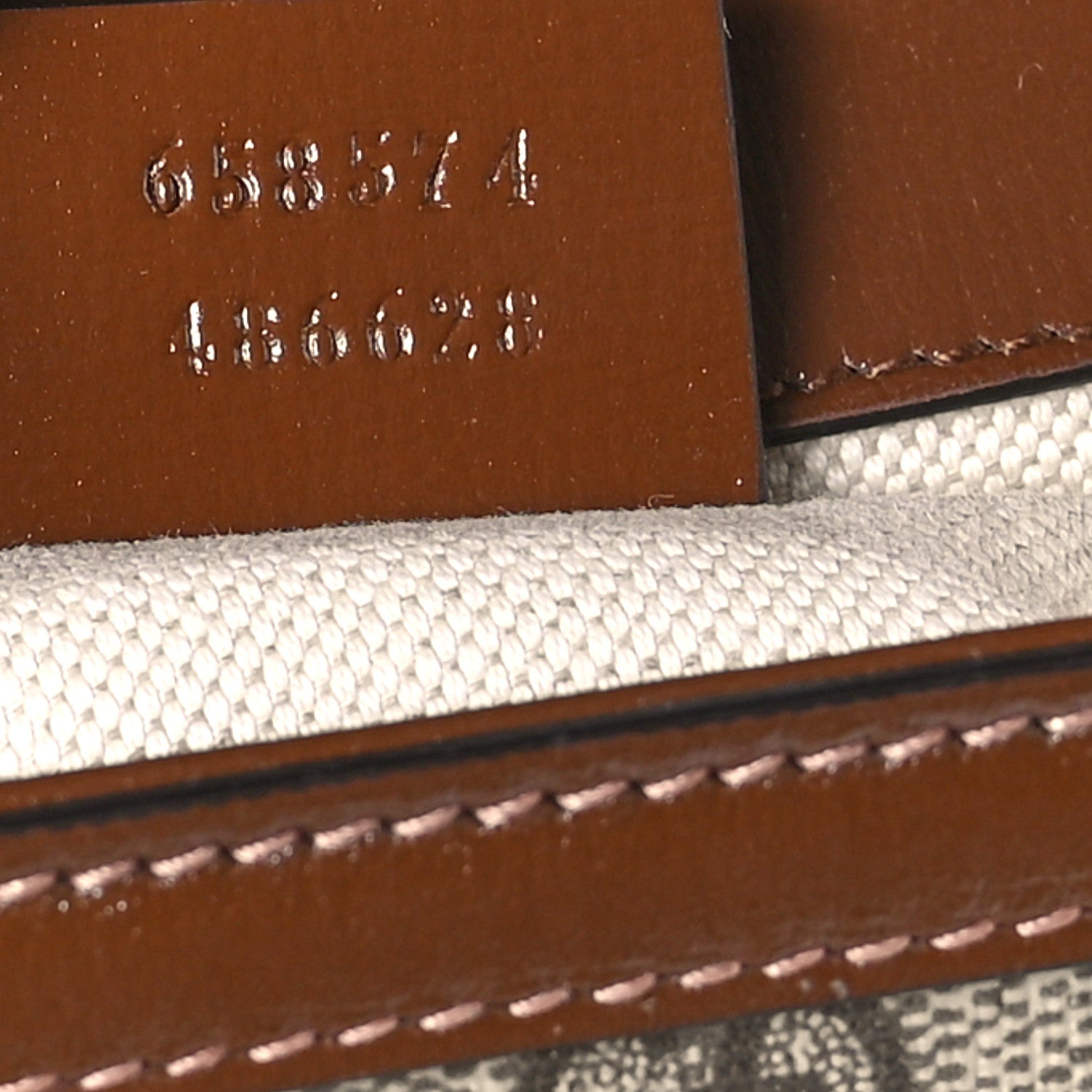 Gucci GG Supreme Monogram Azalea Calfskin Web Mini Horsebit 1955 Shoulder Bag Beige Ebony Brown Sugar 7 of 10