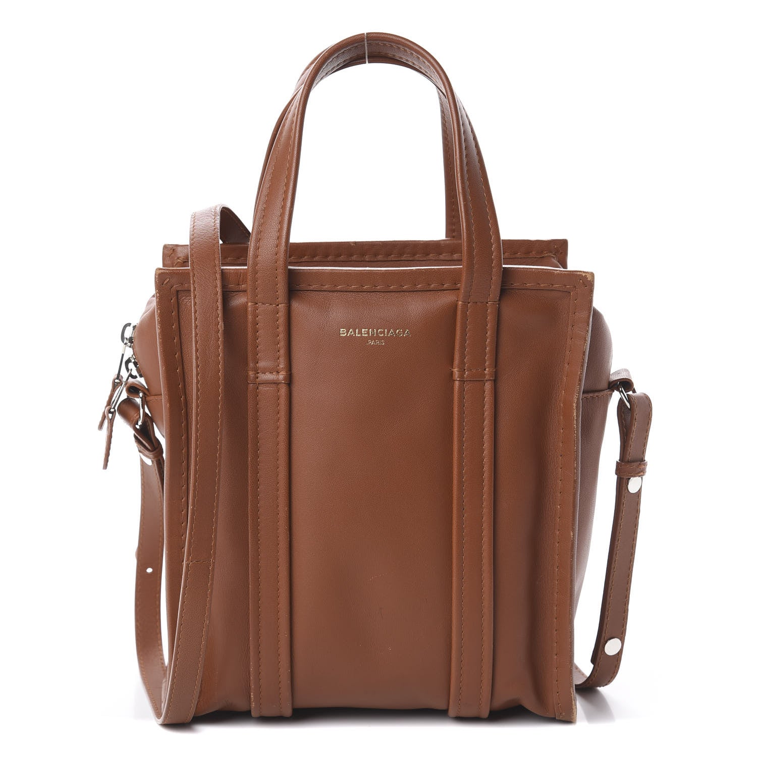Balenciaga Agneau XS Bazar Shopper Tote Marron Fauve 1 of 8