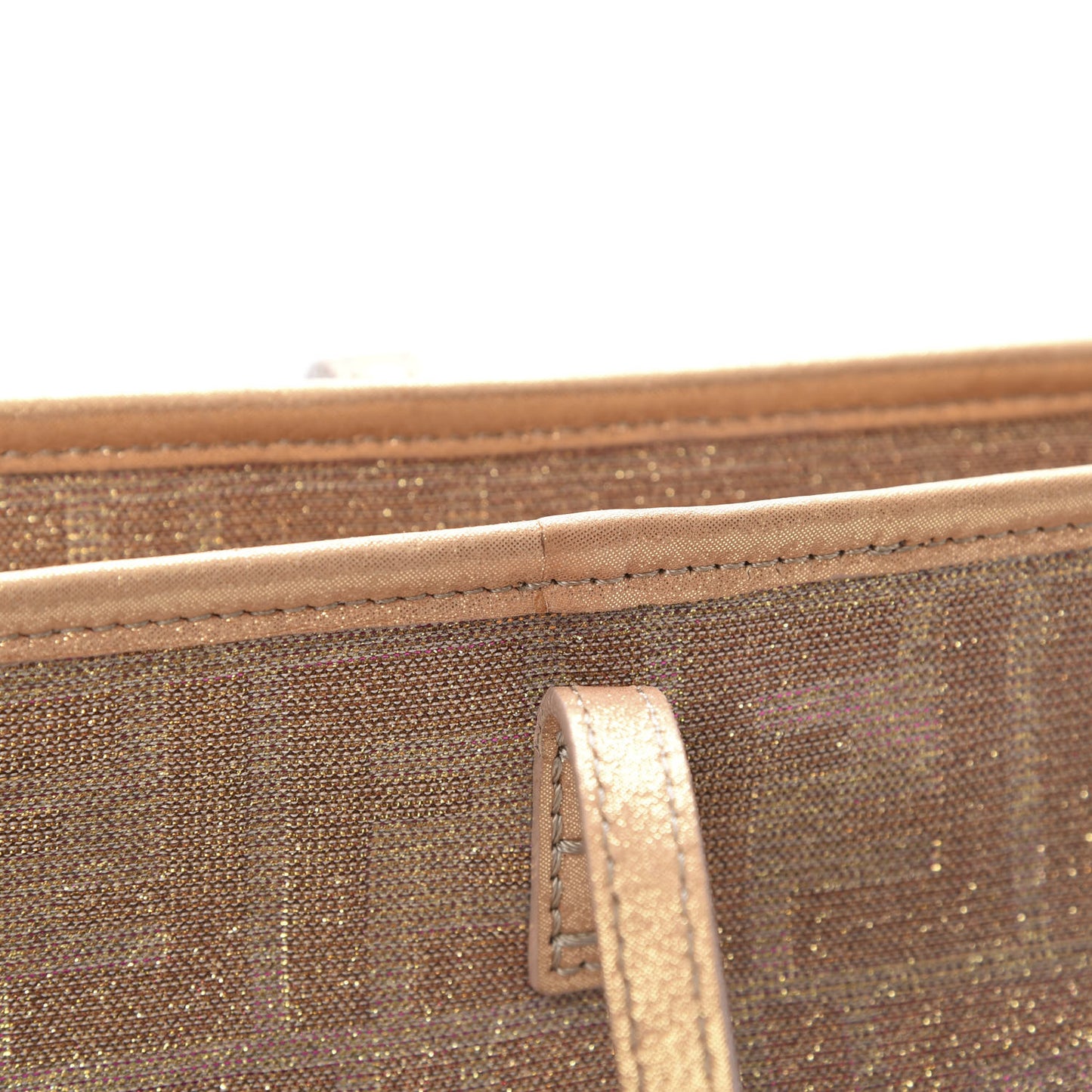 Metallic Lurex Zucca Roll Shopping Tote Arancio
