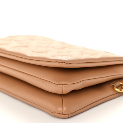 Louis Vuitton Lambskin Embossed Monogram Pochette Coussin Camel 10 of 11
