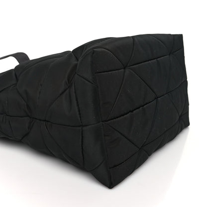Prada Re-Nylon Nappa Triangle Quilted Padded Double Handled Zip Pocket Tote Black 8 of 9