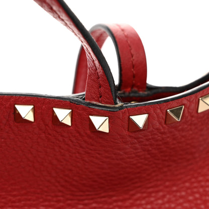 Valentino Garavani Grained Calfskin Rockstud Shoulder Tote Rosso Valentino 18 of 22