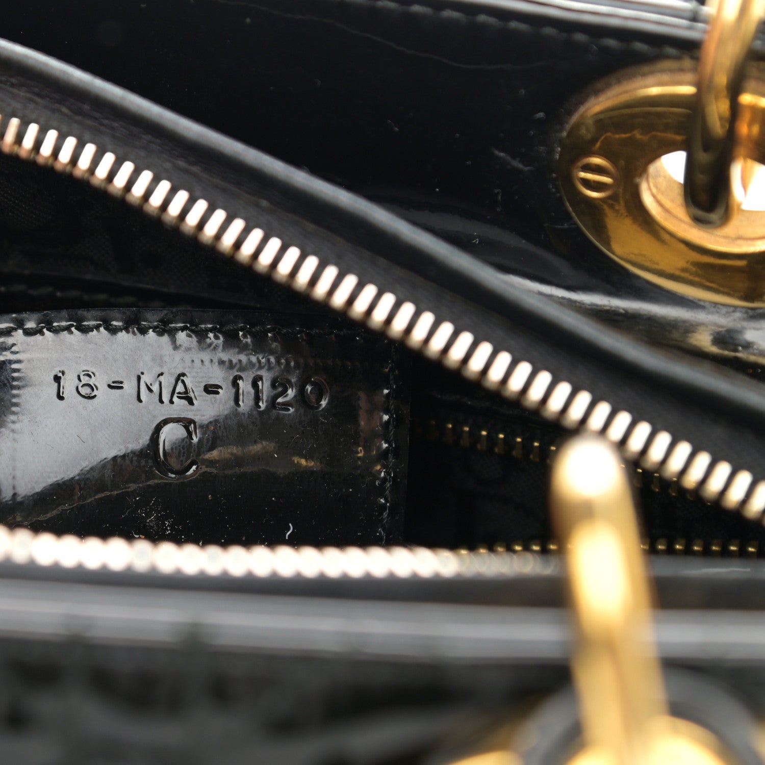 Christian Dior Patent Cannage Medium Lady Dior Black 7 of 15
