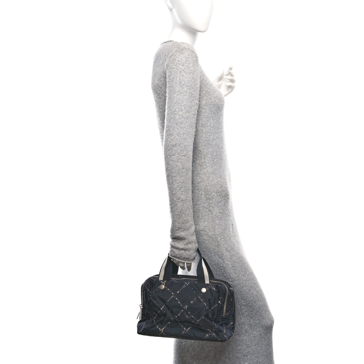 Nylon Travel Duffel Bag Black