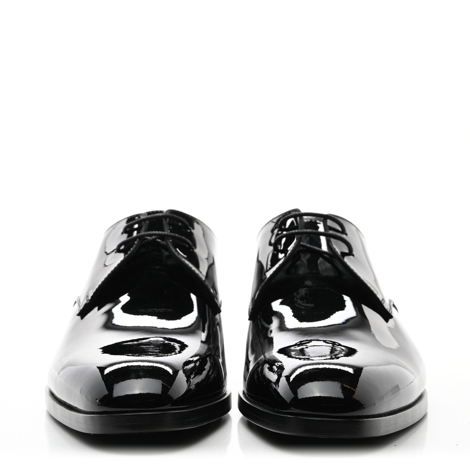 Saint Laurent Patent Baltimora Lace Up Derby Shoes 39 Black 2 of 8