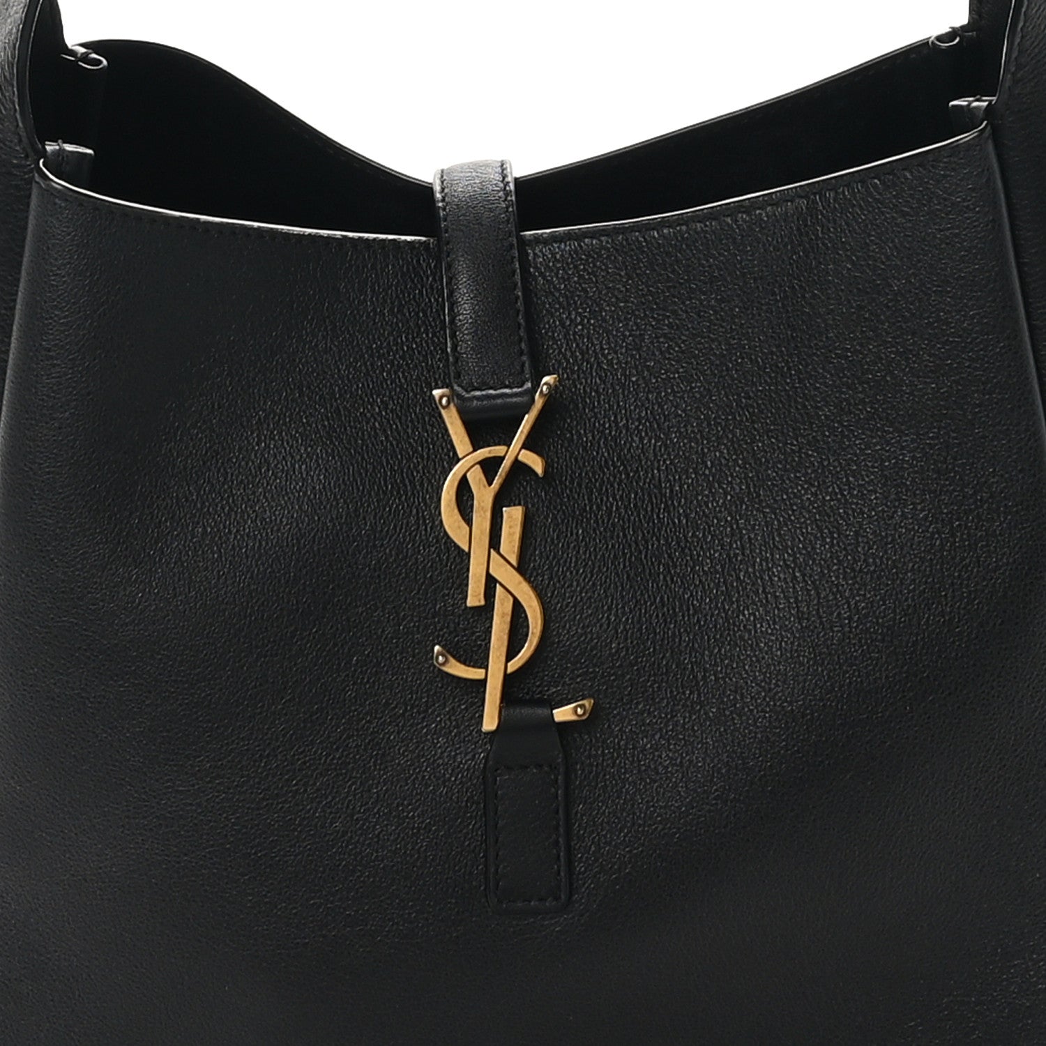 Saint Laurent Smooth Calfskin Small Le 5 A 7 Soft Hobo Black 7 of 9