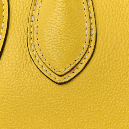 Celine Drummed Calfskin Micro Luggage Citron 16 of 18