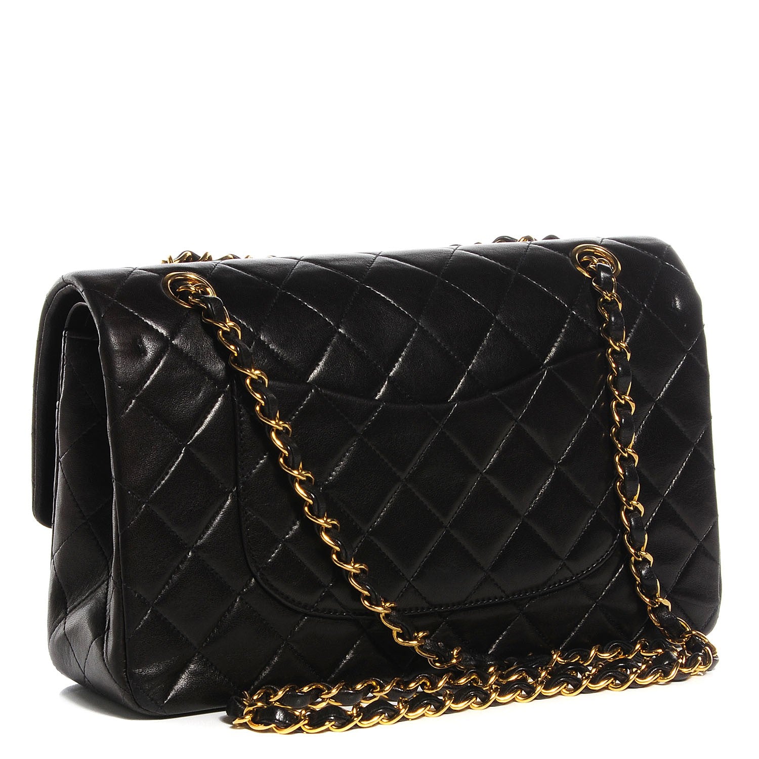 Chanel Lambskin Quilted Medium Double Flap Black 3 of 8