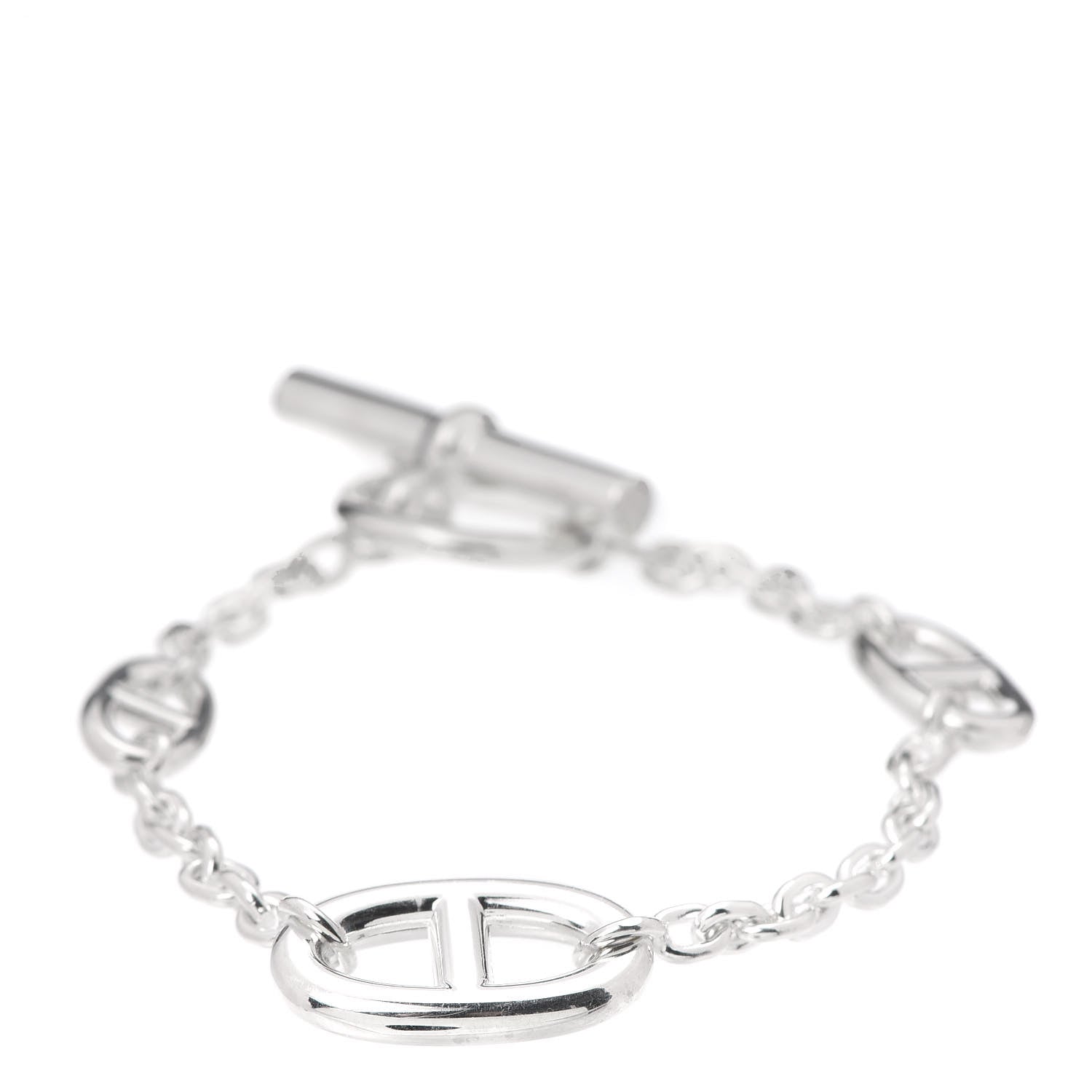 Hermes Sterling Silver Farandole Bracelet LG 1 of 6