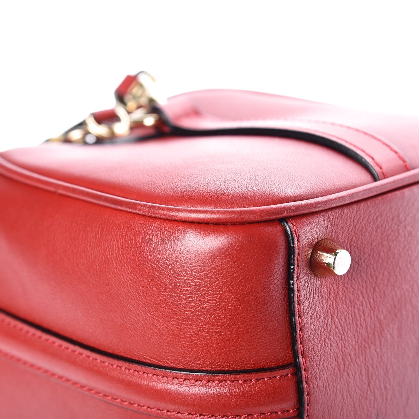 Soft Calfskin Small Alchester Bowling Bag Red