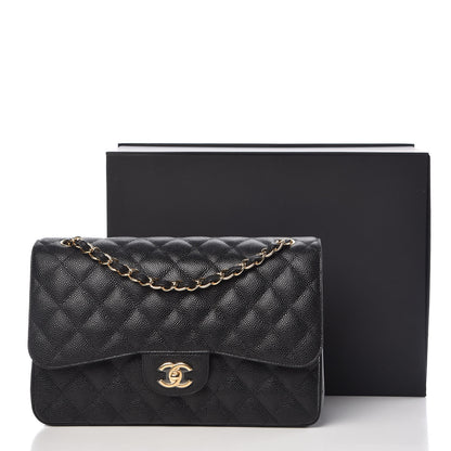 Chanel Caviar Quilted Jumbo Double Flap Black 10 of 10