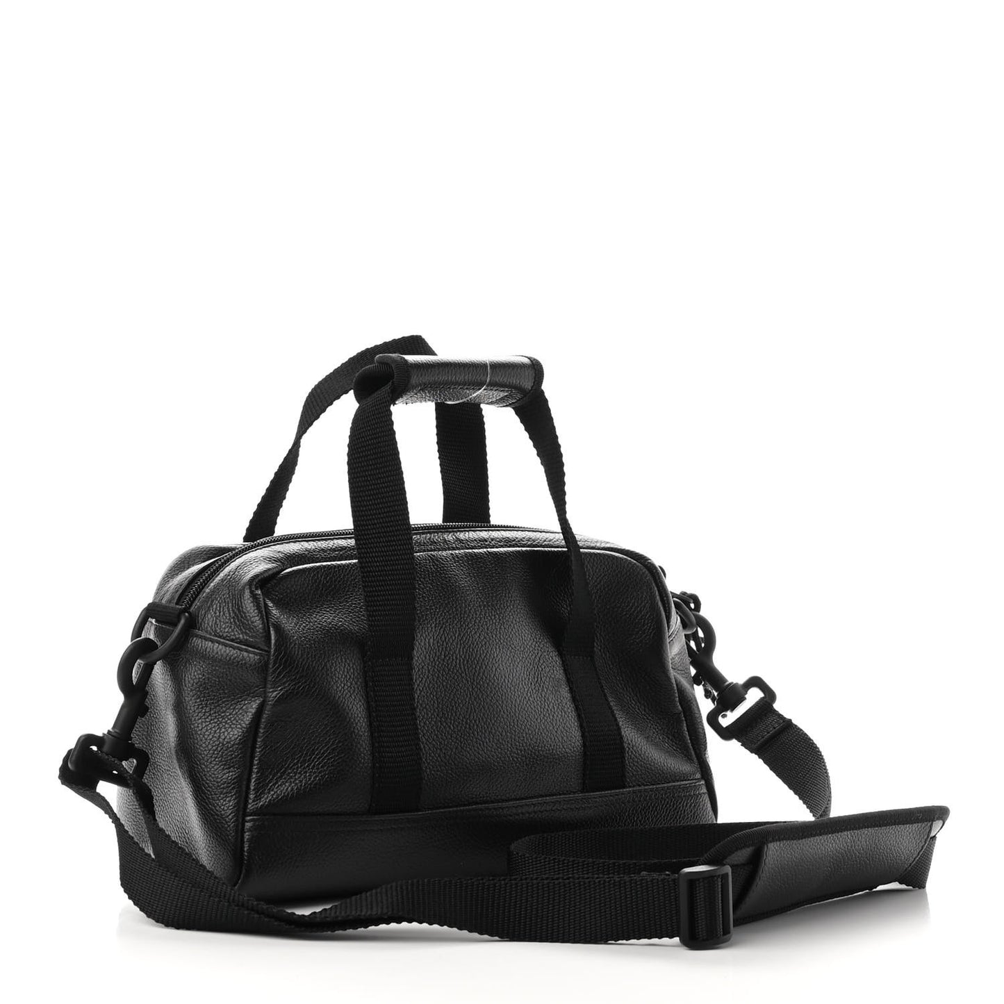 Calfskin Mens Explorer Small Duffle Bag Black