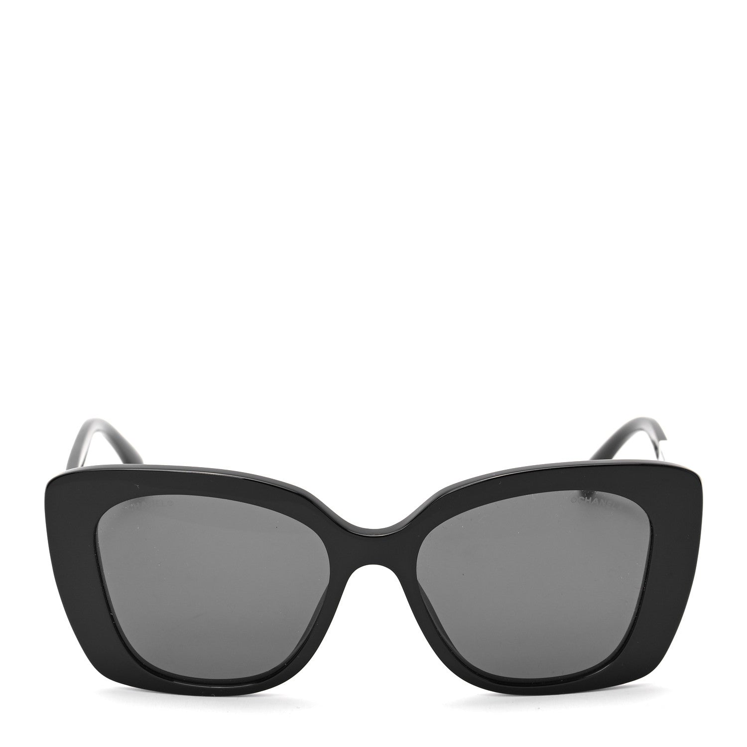 Chanel Acetate Strass Square Sunglasses 5422-B Black White 2 of 6