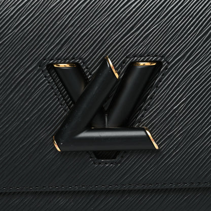Louis Vuitton Epi Twist Shoulder Bag MM Matte Black Gold 7 of 10