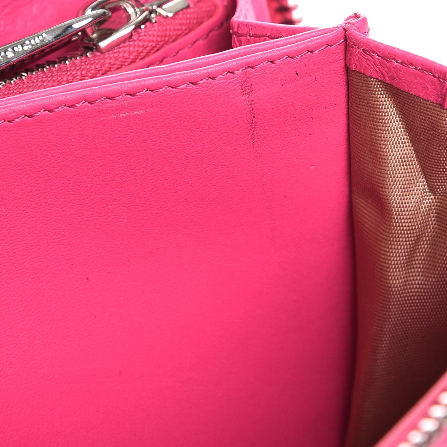 Givenchy Sugar Goatskin Pandora Zip Around Wallet Shocking Pink 9 of 12