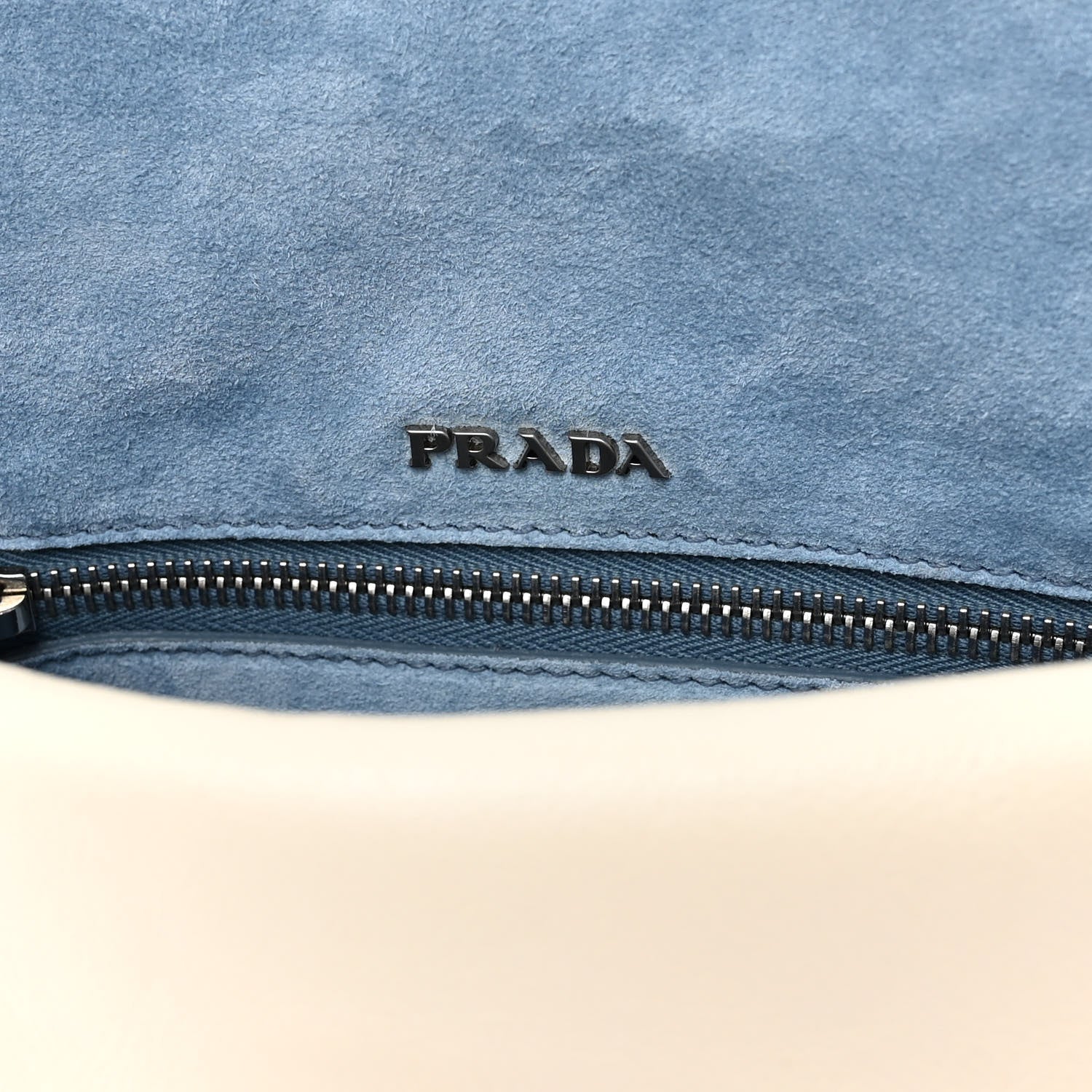 Prada Glace Calf Studded Etiquette Flap Bianco Astra 8 of 12