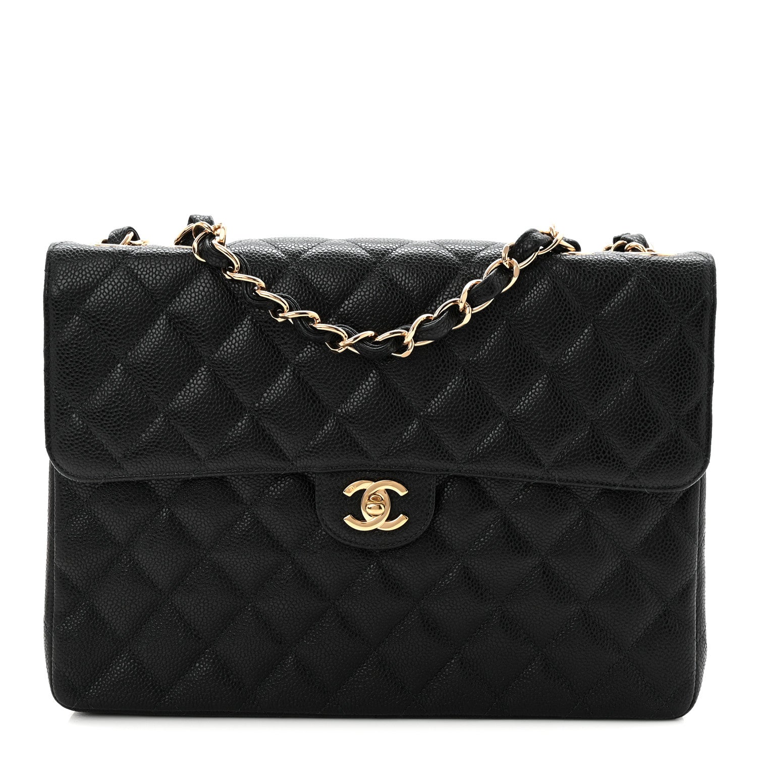 Chanel Caviar Jumbo Single Flap Black 1 of 10