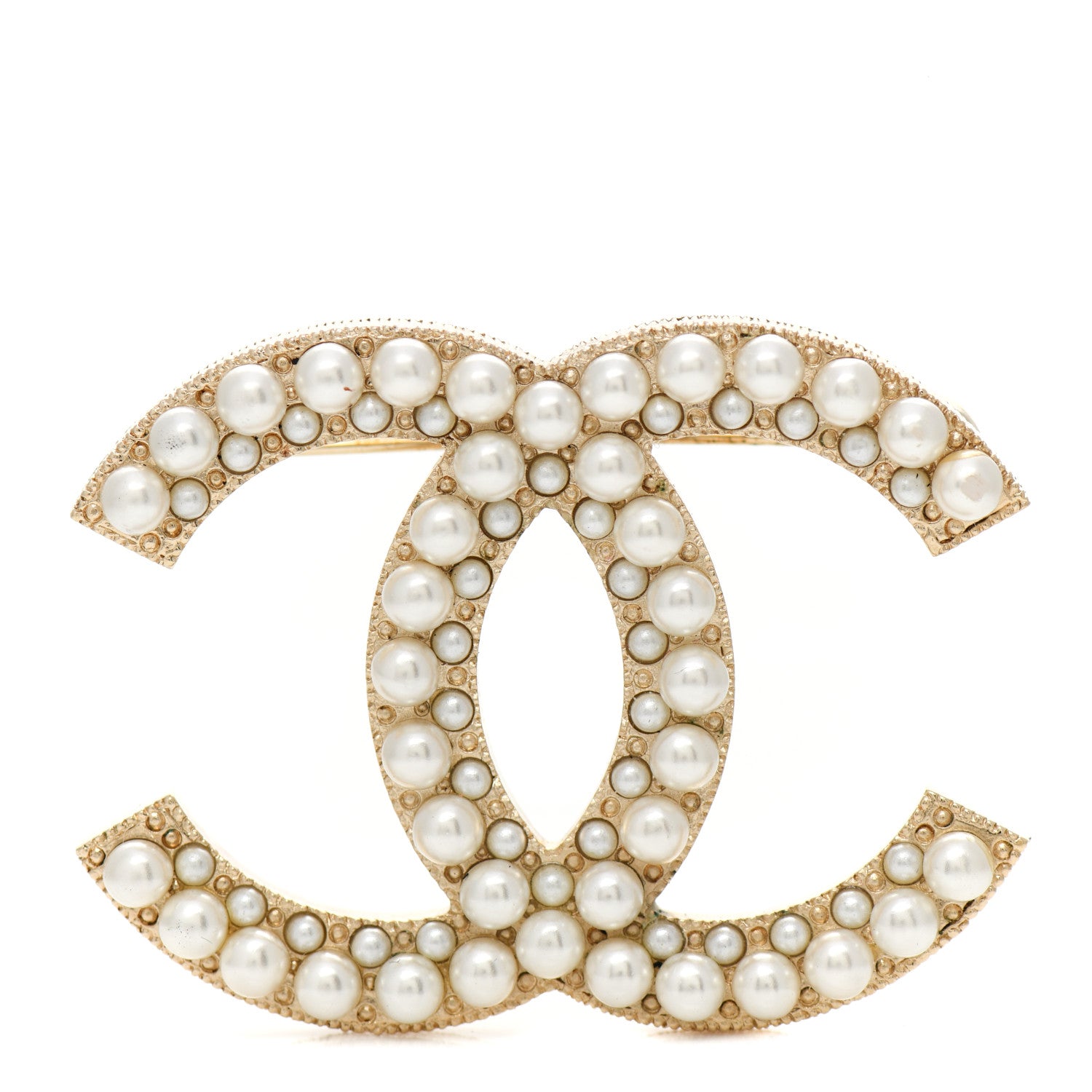 Chanel Pearl CC Brooch Gold 1 of 6