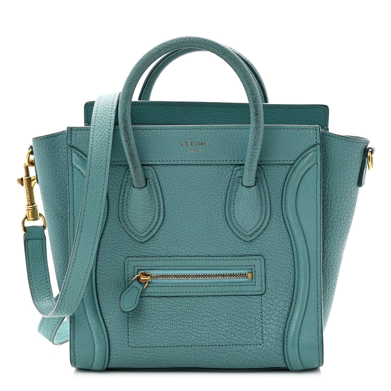 Celine Goatskin Nano Luggage Antarctic 1 of 12