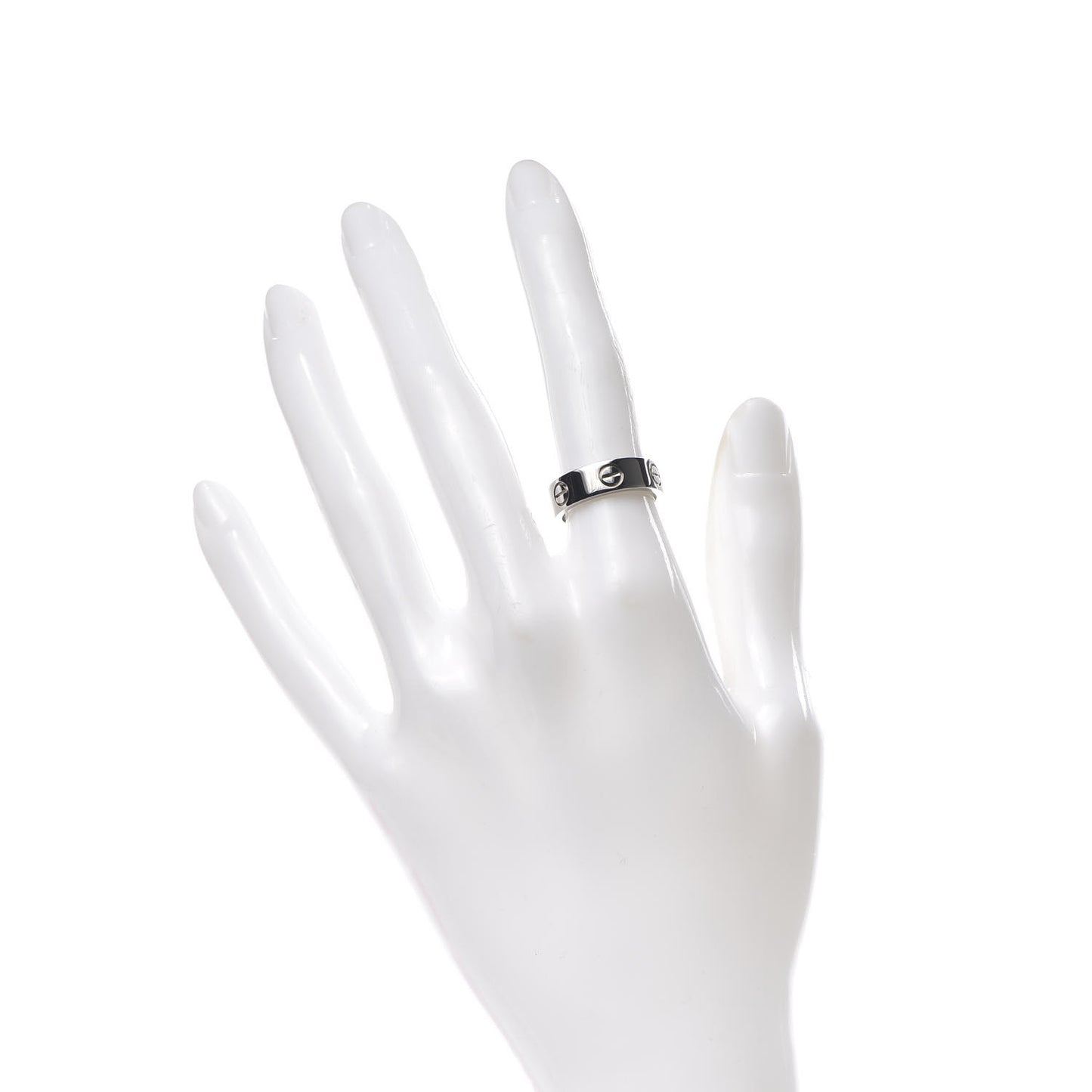 18K White Gold 5.5mm LOVE Ring 50 5.25