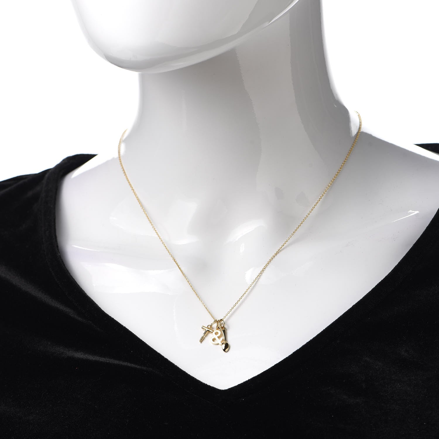 Tiffany 18K Yellow Gold Wine and Dine Pendant Necklace 2 of 6