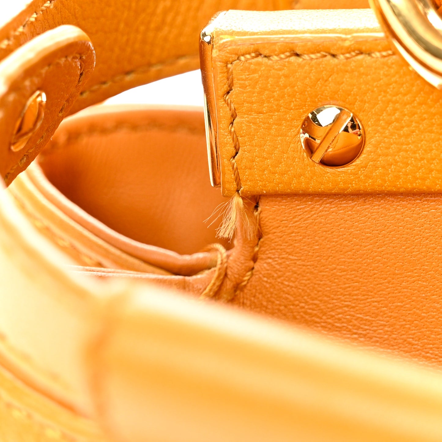 Nappa Mini Peekaboo Iconic Satchel Giallo Syrup